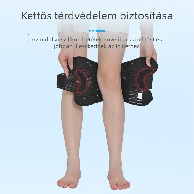 Könnyű, állítható sport térdvédők, patella- és meniszkusz védelemmel, kerékpározáshoz, hegymászáshoz és kosárlabdához