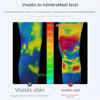 Grafén sport térdvédő, önmelegítő funkcióval, sporthoz és fitneszhez
