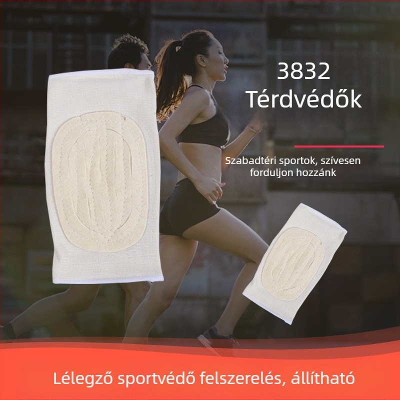 Férfi sport térdvédő kosárlabdázáshoz és futáshoz, vékony, rugalmas szilikon térdprotektor kültéri használatra, csúszásmentes
