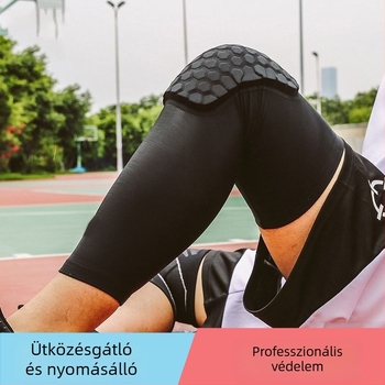 Kosárlabda térdvédő méhsejt mintával, ütéscsillapító védőfelszerelés fiúknak és lányoknak, szabadtéri sportokra és fitneszre