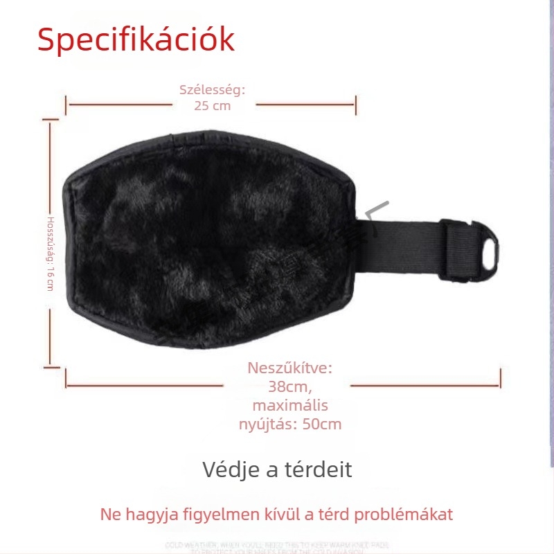 Téli térdvédő puha béléses kialakítással – motorkerékpár és elektromos kerékpárhoz, vastag, szélálló és vízálló