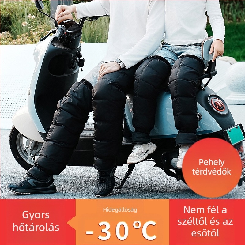 Tollal bélelt térdvédők elektromos rollerhez, könnyűek és vastagítottak a melegért, szélállóak és hidegállóak, elektromos kerékpározáshoz