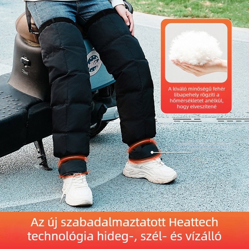 Tollal bélelt térdvédők elektromos rollerhez, könnyűek és vastagítottak a melegért, szélállóak és hidegállóak, elektromos kerékpározáshoz