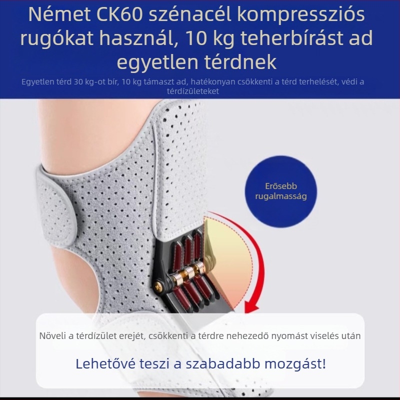Öregedők számára térdvédő és rehabilitációs segédeszköz a lábak izomerőhöz, segíti a lépcsőzésben, állást és guggolást