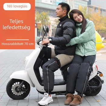 Téli motorkerékpáros térdvédők fleece belsővel, szélállóak és vízállóak, védelem a térdnek és a lábszárnak