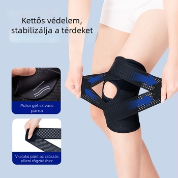 Hatodik generációs kompressziós térdvédő meniszkusz és patella védelemmel, nőknek, kültéri professzionális sportokhoz