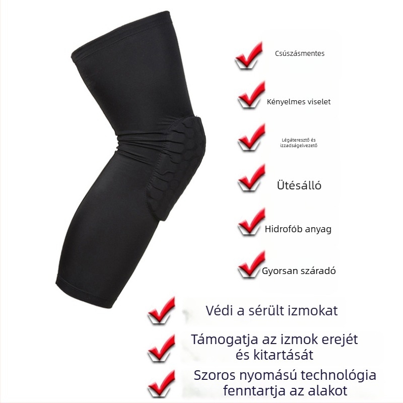 Kosárlabda térdvédő – poliészter anyag, univerzális, térdvédelem