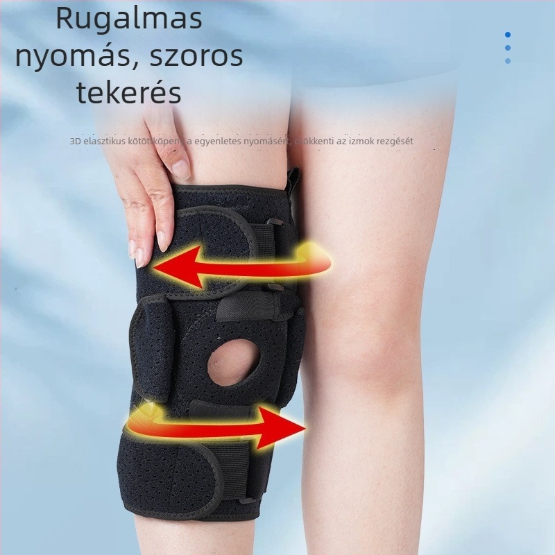 Négyoldalas rugós térdvédő, állítható, nylonból (felnőttek, szabadtéri hegymászás)