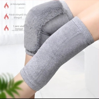 Téli térdkalapok műnyúl szőrrel, fleece béléssel és vastag kivitelben kerékpározáshoz, férfiak, nők és idősek számára