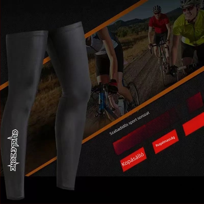 Kerékpáros lábmelegítők - hosszú, rugalmas kivitel, poliészter-elasztán keverék, készleten, hivatalosan engedélyezett magánmárka Cycle Zone