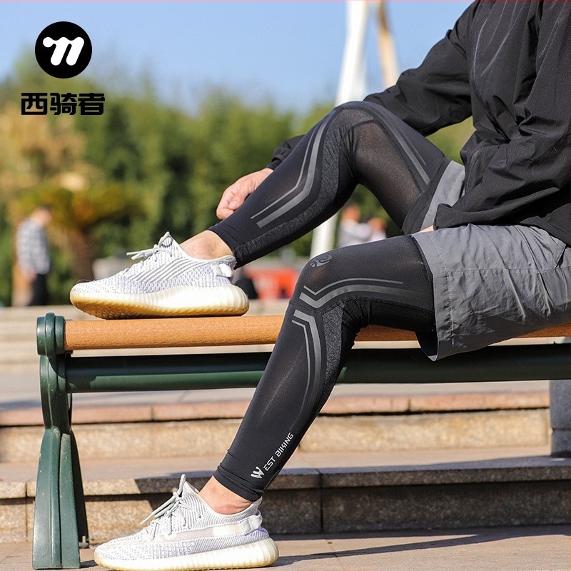 WEST BIKING Nyári Ice Silk lábszárvédő kerékpározáshoz, napvédő, gyorsan szárad (Anyag: Ice Silk Lycra; Márka: WEST BIKING; Gyermekeknek: Igen; Termékkategória: Lábvédő / húzható pántos lábvédő)