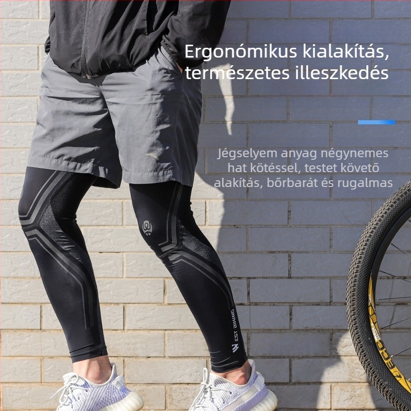 WEST BIKING Nyári Ice Silk lábszárvédő kerékpározáshoz, napvédő, gyorsan szárad (Anyag: Ice Silk Lycra; Márka: WEST BIKING; Gyermekeknek: Igen; Termékkategória: Lábvédő / húzható pántos lábvédő)