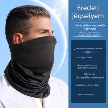 Ice Silk UV-védő arcmaszk kültéri sportokra, hűsítő fejkendő nyári kerékpározáshoz, porvédő