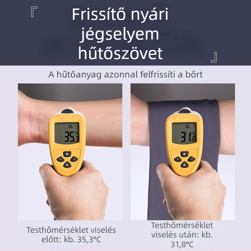 Ice Silk UV-védő arcmaszk kültéri sportokra, hűsítő fejkendő nyári kerékpározáshoz, porvédő