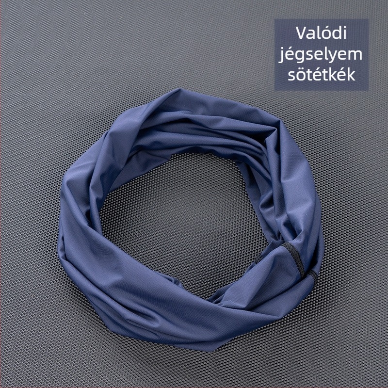 Ice Silk UV-védő arcmaszk kültéri sportokra, hűsítő fejkendő nyári kerékpározáshoz, porvédő