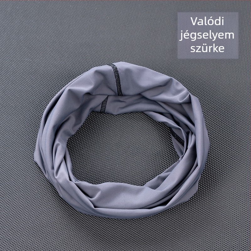 Ice Silk UV-védő arcmaszk kültéri sportokra, hűsítő fejkendő nyári kerékpározáshoz, porvédő