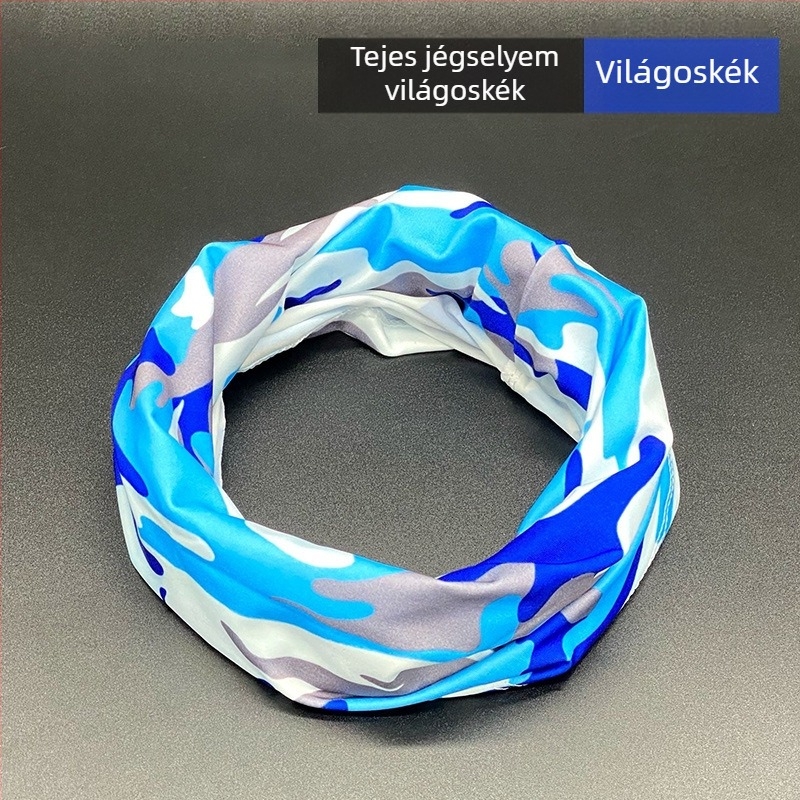Ice Silk UV-védő arcmaszk kültéri sportokra, hűsítő fejkendő nyári kerékpározáshoz, porvédő