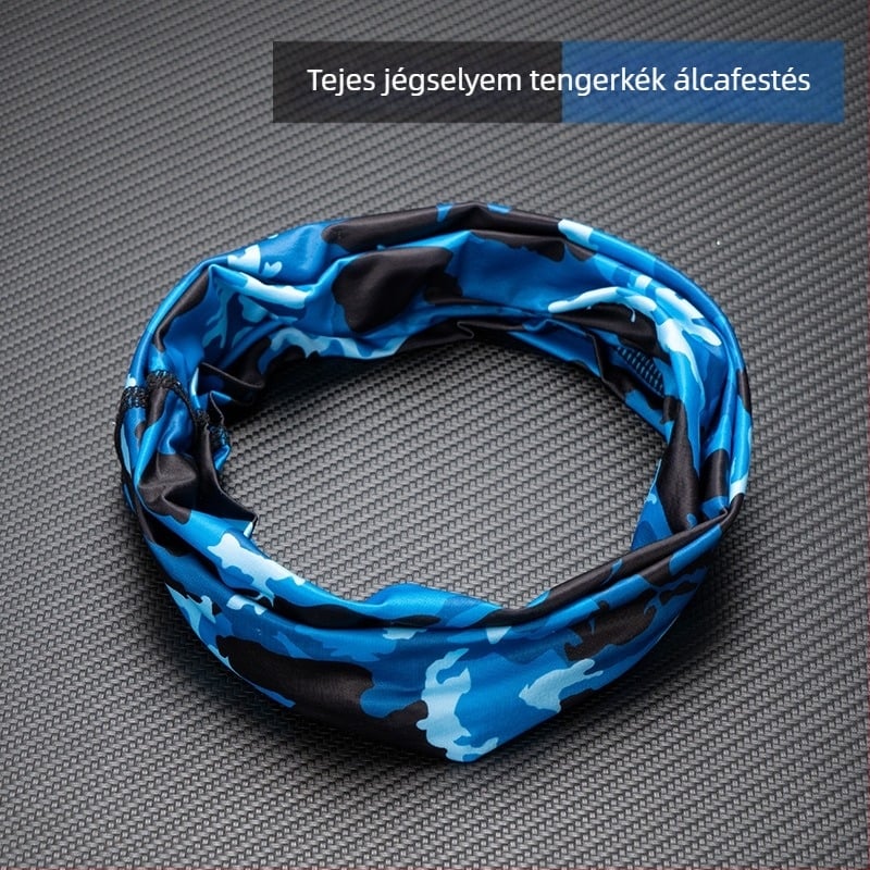Ice Silk UV-védő arcmaszk kültéri sportokra, hűsítő fejkendő nyári kerékpározáshoz, porvédő