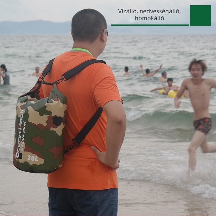 Fun Line PVC hálós vízálló hordtáska – egyszerű stílus, 2–30 L kapacitás, logó nyomtatás lehetséges, ideális a strandra, túrákhoz és szabadtéri tevékenységekhez