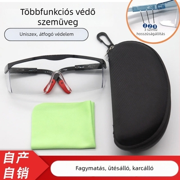 K15 védő szemüveg, PP+PC, 3 mm lencse, 3-fokos keretbeállítás, párásodás elleni, UV védelem, ütésállóság