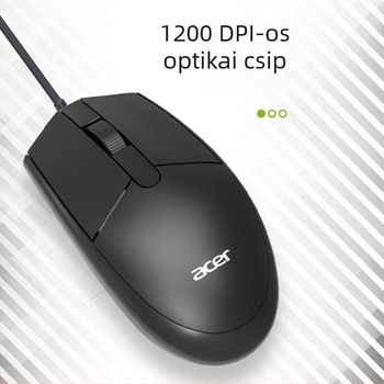 OMW910 Vezetékes USB egér, 2000dpi, 3 gombos, ergonómikus optoelektronikus egér