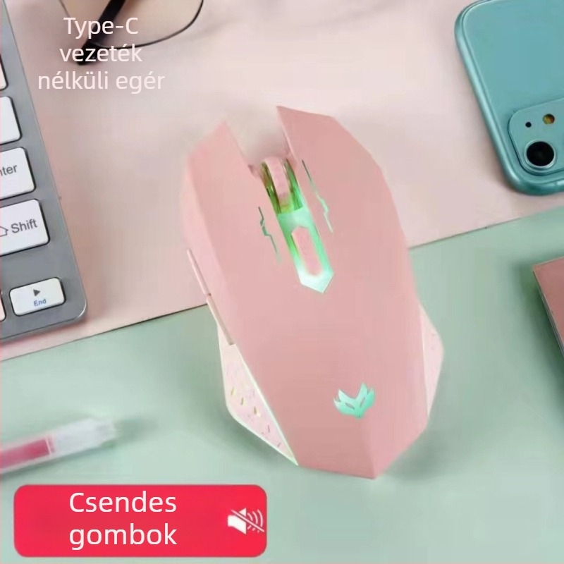 Optikai vezeték nélküli egér (1600 DPI, 2,4 GHz, USB, modell T09)
