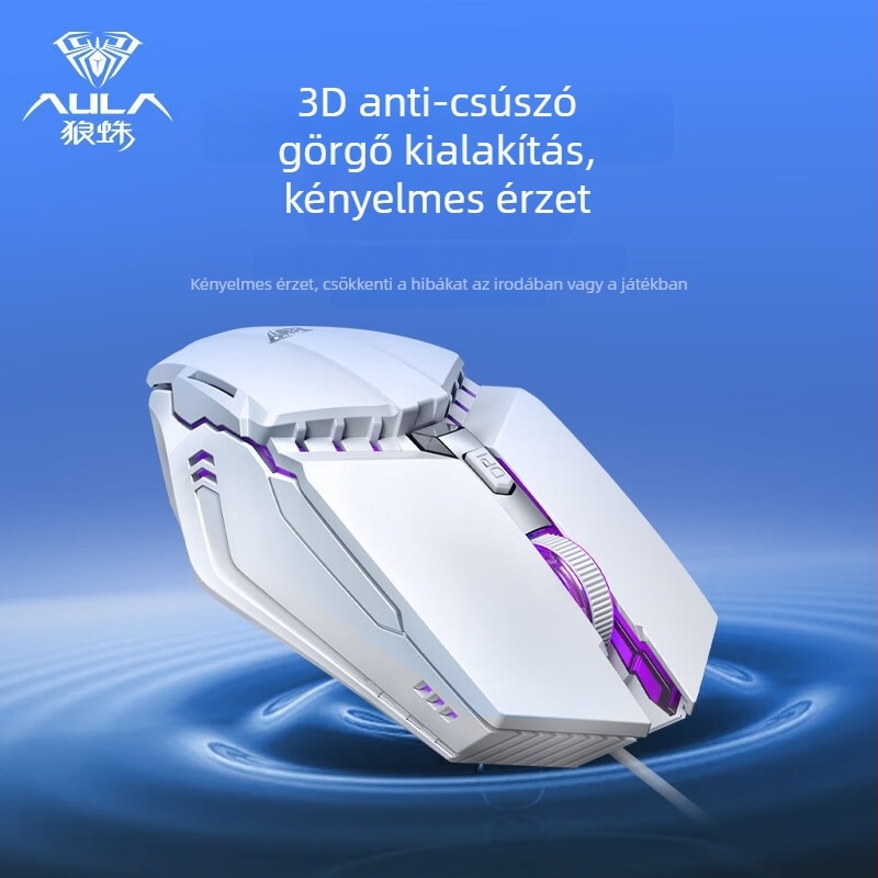 Wolf Spider S31 vezetékes optikai USB egér, 1200 DPI, 4 gomb, 1,2 m kábel