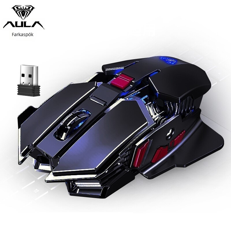 Tarantula SC300 vezeték nélküli gaming egér, 3500 DPI, 6 gomb, USB, 2,4 GHz, ergonómikus, 10 m hatótávolság