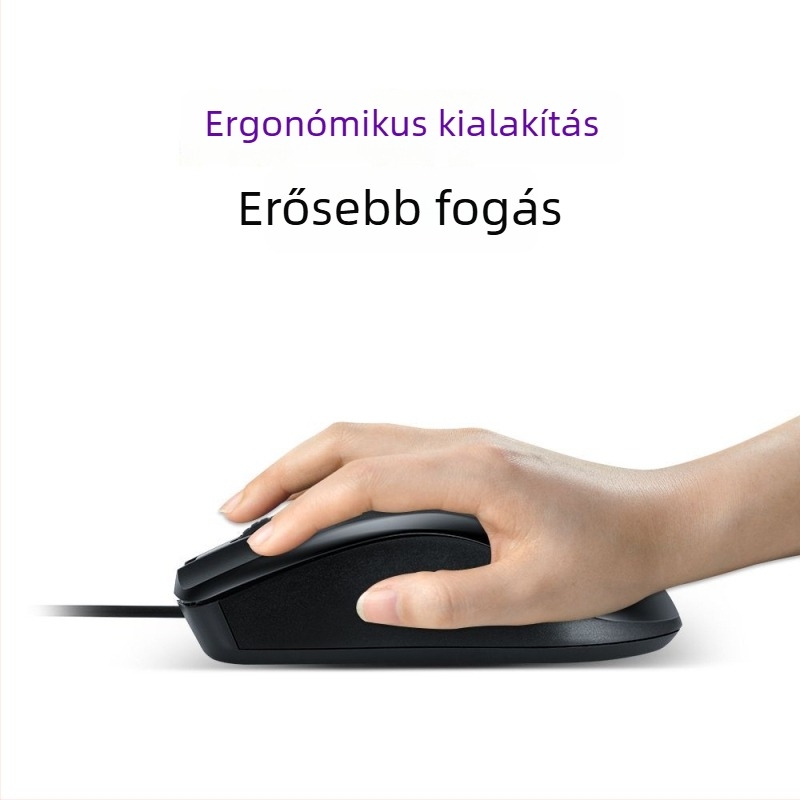 Vezetékes egér V12 — USB interfész, 1200dpi, 3 gomb, asztali számítógéppel kompatibil