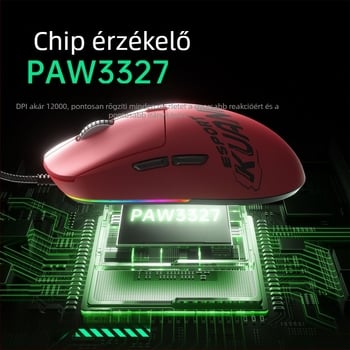Játékegér 7200 DPI optikai érzékelővel, 6 programozható gombbal, USB-kábeles csatlakozás, ergonómikus kialakítás, 1,8 m-es kábel