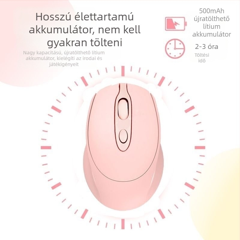 Ma univerzális vezeték nélküli Bluetooth egér, újratölthető, kettős móddal, halk működésű – irodai egér laptopokra és asztali számítógépekre