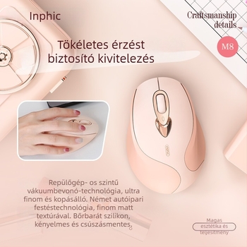 M8P vezeték nélküli egér, 1600dpi, 4 gomb, USB-vevő, ergonómikus laptopokhoz