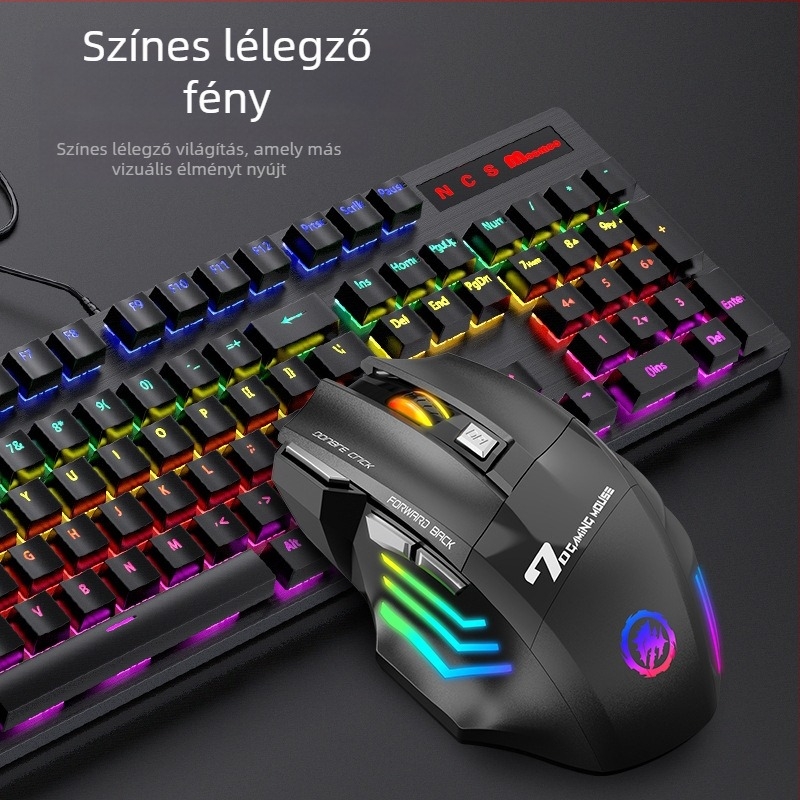 X7 vezeték nélküli gamer egér, 7 gombos, 1600 DPI optikai szenzor, csendes működés, ergonikus kialakítás, Bluetooth és 2,4 GHz vezeték nélküli kapcsolat