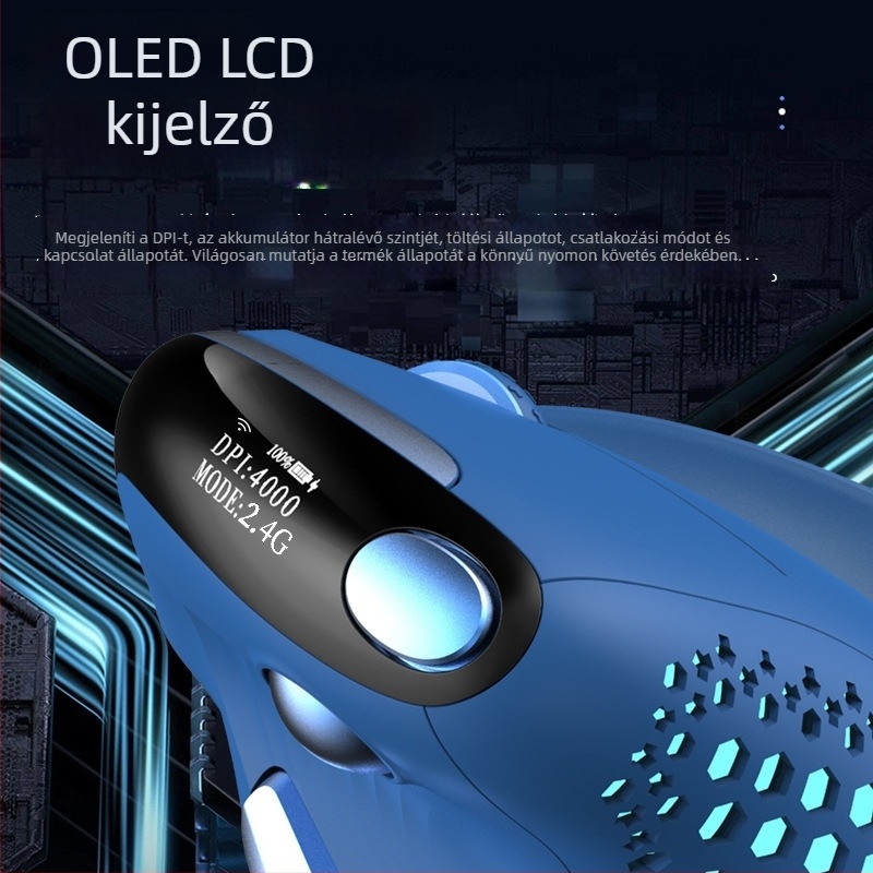 Optikai függőleges egér, ergonómiai kialakítás, három módú kapcsolat (kábeles + Bluetooth + 2,4 GHz), 4000 DPI, USB, 6 gomb, modell M618XS