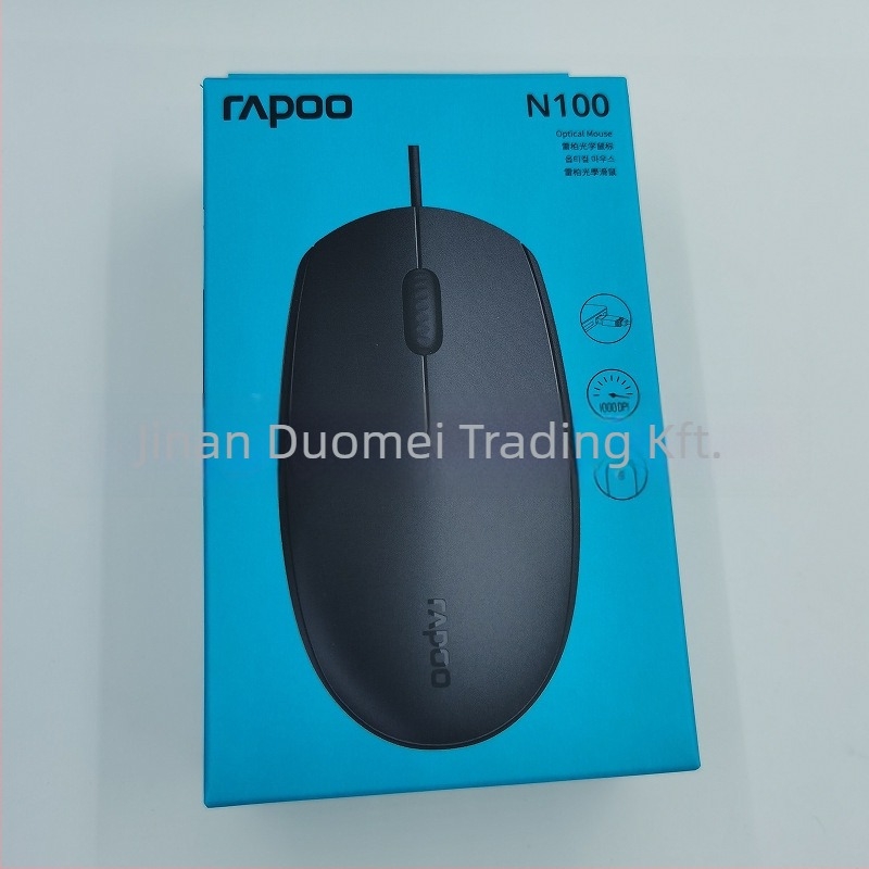 N100 kábeles optikai egér – USB, 1000dpi, 2 gomb, ergonómikus