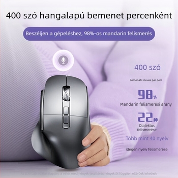 Vezeték nélküli Bluetooth kettős módú egér PPT-készítéshez és beszédtranszkripcióhoz, laptophoz és asztali számítógéphez, ergonikus