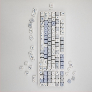 Személyre szabott PBT sublimációs keycap készlet mechanikus billentyűzethez, MOA magasság, kompatibilis 6.25U felbontással és a legtöbb billentyűzettel