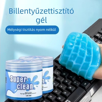 Autóhoz használható puha gumis tisztító gél – légcsatornák és billentyűzet tisztítása, felületek kímélésére