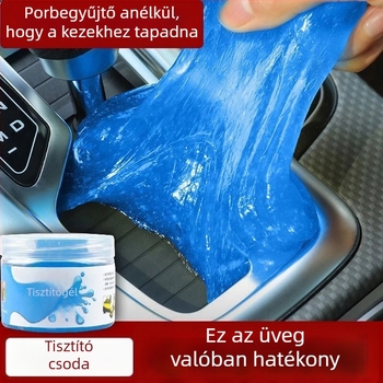 Autóhoz használható puha gumis tisztító gél – légcsatornák és billentyűzet tisztítása, felületek kímélésére