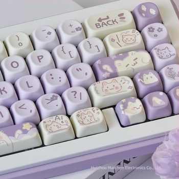 Keycap készlet mechanikus billentyűzethez - műanyag anyag - vezetékes csatlakozás - hőtranszfer nyomtatás