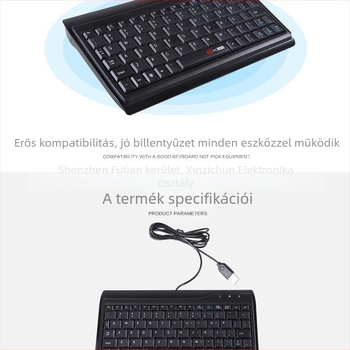 Vezetékes billentyűzet, 87 billentyű, ABS műanyag, 1,5 m kábel, háttérvilágítás nélkül, asztali PC-hez és notebookhoz