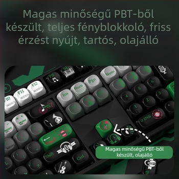 MOA téma személyre szabott billentyűsapka, PBT sublimáció, kopásálló, univerzális kompatibilitás mechanikus billentyűzetekkel, 1 éves garancia
