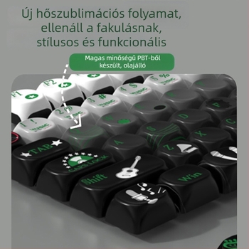 MOA téma személyre szabott billentyűsapka, PBT sublimáció, kopásálló, univerzális kompatibilitás mechanikus billentyűzetekkel, 1 éves garancia