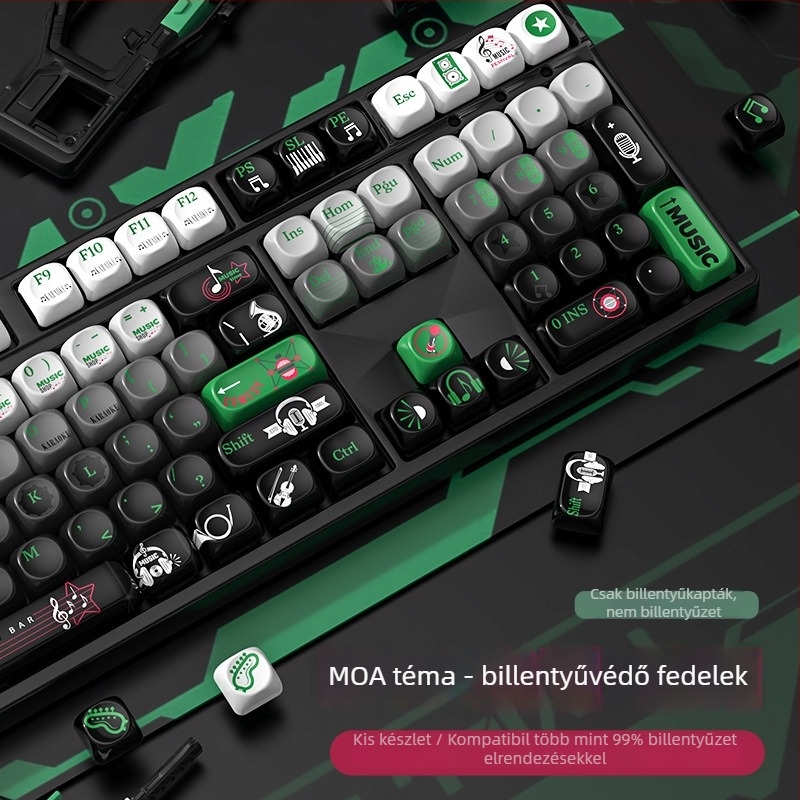 MOA téma személyre szabott billentyűsapka, PBT sublimáció, kopásálló, univerzális kompatibilitás mechanikus billentyűzetekkel, 1 éves garancia