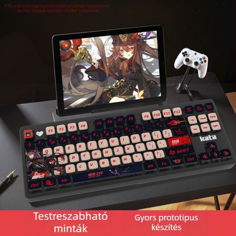 PBT billentyűsapkák mechanikus billentyűzetekhez, SA profil, szublimációs technológia, négyoldalas átlátszó