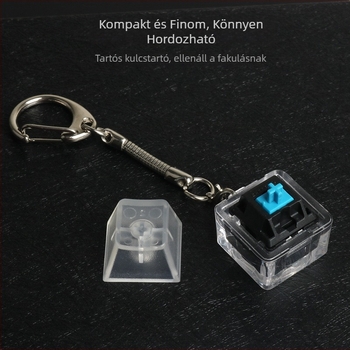 JKDK Mechanikus billentyűzet kapcsoló teszter Sugar Cube átlátszó kulcstartóval, vezetékes kapcsolat, testreszabás támogatott