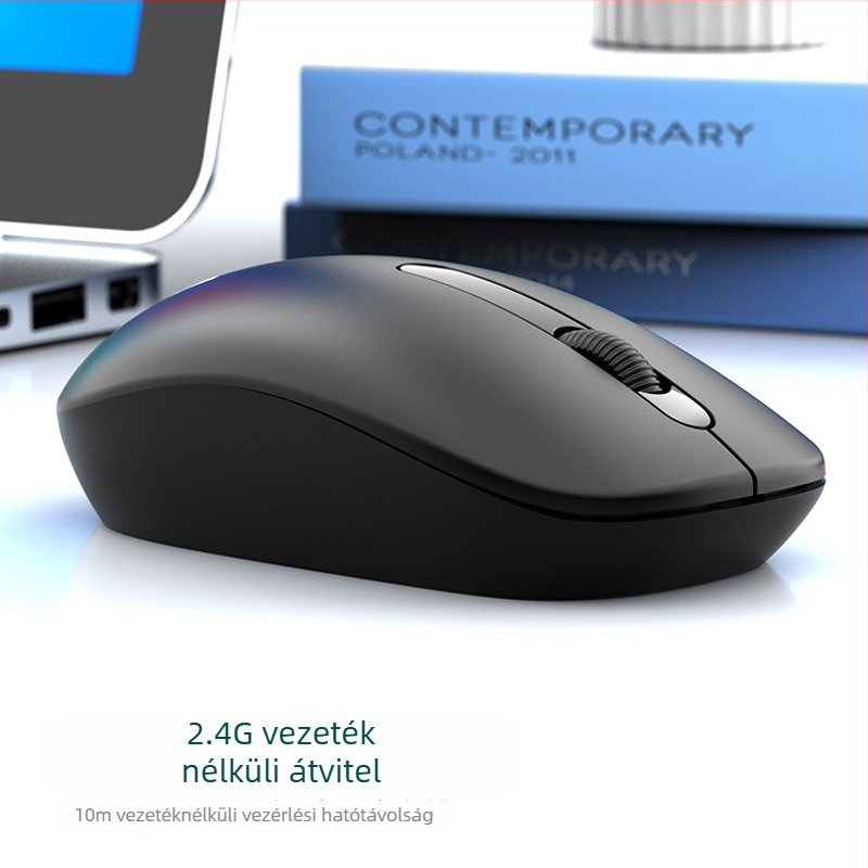 Kaidiwei K1 Vezeték nélküli optikai egér, 2.4 GHz USB vevő, 1600 DPI, ergonomikus, 68 g, notebook és asztali számítógéphez