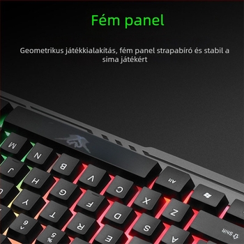 104-gombos vezetékes RGB mechanikus gaming billentyűzet fém házzal és csuklótámasz