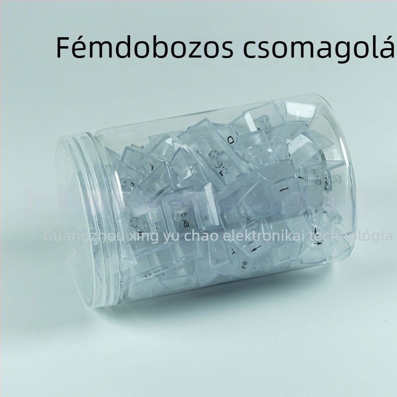 MDA profilú 115 darabos átlátszó keycap készlet mechanikus billentyűzetekhez, PC anyagú, teljesen átlátszó, Cross-kompatibilis