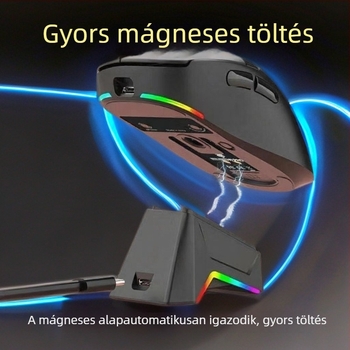 Logitech vezeték nélküli egér mágneses töltőalap – univerzális dokk G Pro Wireless, G502X, G903 (1–4. generáció) – vezetékes csatlakozás
